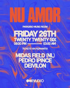 Flyer Nu Amor × Midas Field